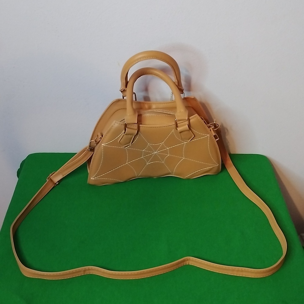 Tan Spider Web Purse